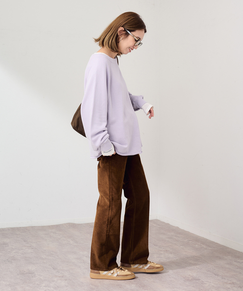 FRAMeWORK(フレームワーク)の「カットオフ加工SWEAT(スウェット・レディース・チャコールグレー/ダークパープル/ブラウン・FREE)」の19枚目の写真