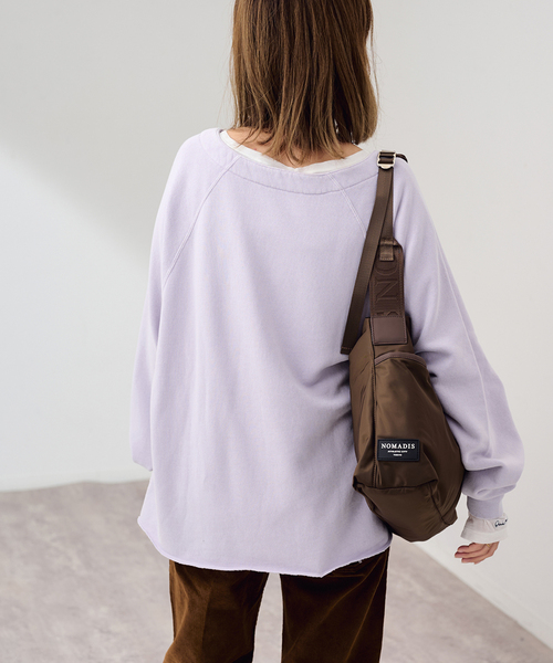 FRAMeWORK(フレームワーク)の「カットオフ加工SWEAT(スウェット・レディース・チャコールグレー/ダークパープル/ブラウン・FREE)」の22枚目の写真