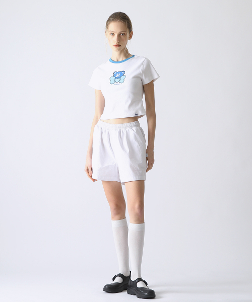 BadBlue(バッドブルー)の「Ribbon BadBear Ringer Slim Tee White(Tシャツ/カットソー・レディース・その他・FREE)」の5枚目の写真