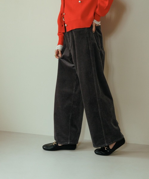 GLOBAL WORK(グローバルワーク)の「イージーケア/コーデュロイワイドパンツ/814370(その他パンツ・レディース・モカ/グレイッシュベージュ/ライトピンク/ブルー系その他6/ダークグレー・LARGE/MEDIUM/SMALL)」の11枚目の写真