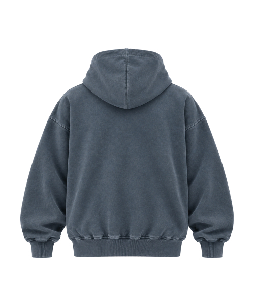 BATTRACT（バトラクト）の「無地ヘビーコットンオーバーサイズPIGMENTフーディ [PIGMENT ネイビー]（パーカー・レディース・ネイビー系・1/2）」の2枚目の写真