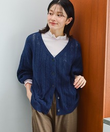 7ゲージダブルフロントモヘアライクニットカーディガン