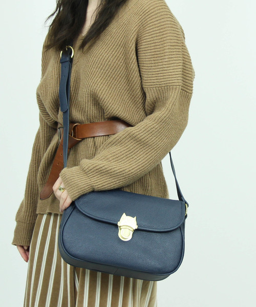 tsumori chisato CARRY（ツモリチサトキャリー）の「カリヤネコ　ショルダーバッグ（ショルダーバッグ・レディース・ブラウン/グリーン/ブラック/ベージュ/ネイビー/ボルドー/カーキ/サックスブルー/パープル・FREE）」の6枚目の写真