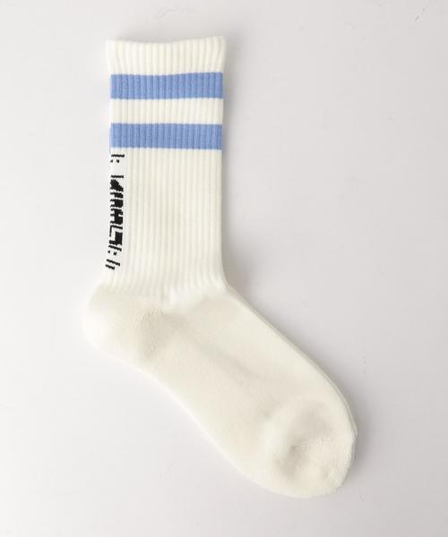 FLAGSTUFF(フラグスタフ)の「【別注】<FLAGSTUFF> LOGO SOX/ソックス◆(ソックス/靴下・メンズ・ブラック/ライトグレー/ライラック・FREE)」の3枚目の写真