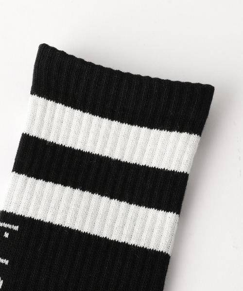 FLAGSTUFF(フラグスタフ)の「【別注】<FLAGSTUFF> LOGO SOX/ソックス◆(ソックス/靴下・メンズ・ブラック/ライトグレー/ライラック・FREE)」の4枚目の写真