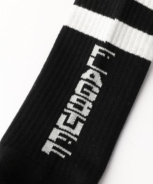 FLAGSTUFF(フラグスタフ)の「【別注】<FLAGSTUFF> LOGO SOX/ソックス◆(ソックス/靴下・メンズ・ブラック/ライトグレー/ライラック・FREE)」の5枚目の写真