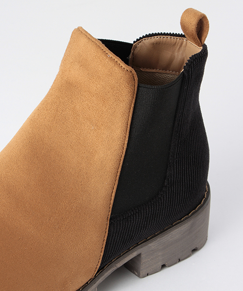 LBC(エルビーシー)の「異素材使いサイドゴアシューズ(ブーツ・レディース・ブラック/オリーブ/キャメル・MEDIUM/LARGE)」の11枚目の写真