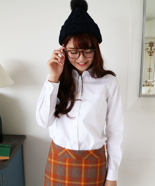 N.(N. Natural Beauty Basic)(エヌエヌナチュラルビューティーベーシック)の「レギュラーシャツ(シャツ/ブラウス・レディース・ホワイト/ブルー系その他・MEDIUM)」の1枚目の写真