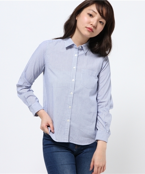 N.(N. Natural Beauty Basic)(エヌエヌナチュラルビューティーベーシック)の「レギュラーシャツ(シャツ/ブラウス・レディース・ホワイト/ブルー系その他・MEDIUM)」の12枚目の写真