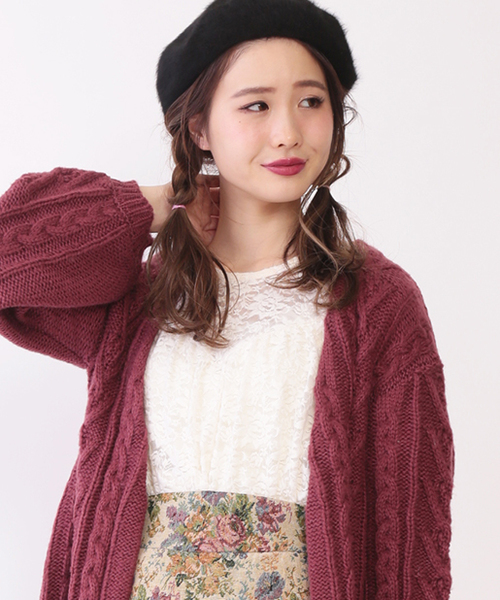 one after another NICE CLAUP（ワンアフターアナザーナイスクラップ）の「ｎｅｗレースプルオーバー（Tシャツ/カットソー・レディース・ピンク/アイボリー/ブラック・FREE）」の2枚目の写真