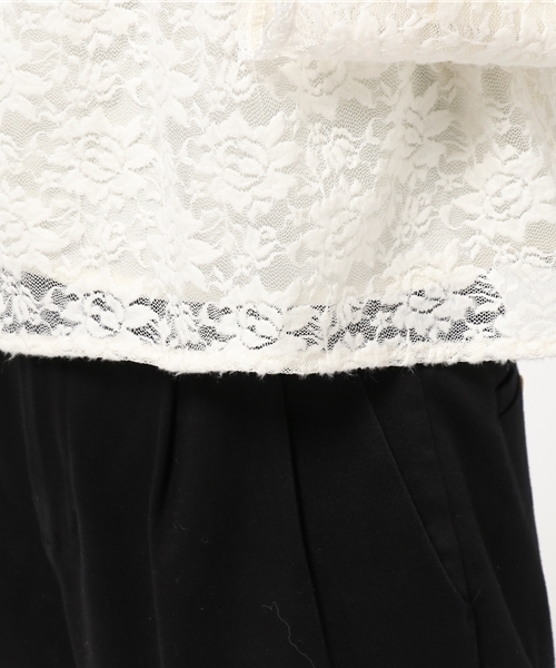 one after another NICE CLAUP（ワンアフターアナザーナイスクラップ）の「ｎｅｗレースプルオーバー（Tシャツ/カットソー・レディース・ピンク/アイボリー/ブラック・FREE）」の18枚目の写真