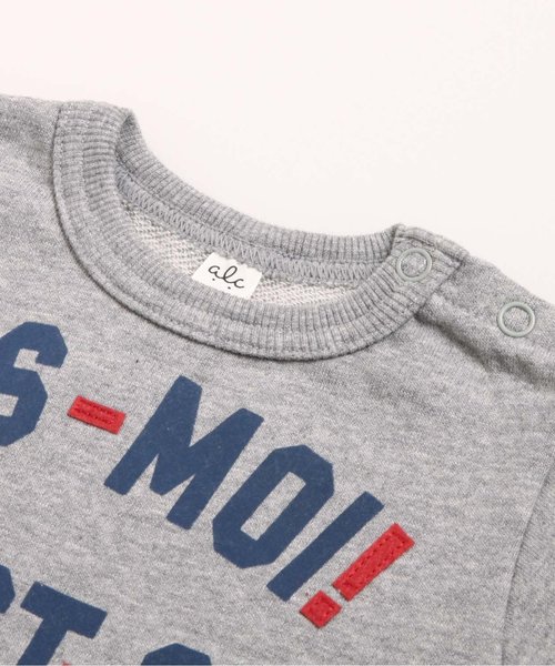 apres les cours（アプレレクール）の「レイヤード風シャツトレーナー（スウェット・キッズ・ブルー/カーキ/グレー・140/110/130/90/120/80/100）」の10枚目の写真