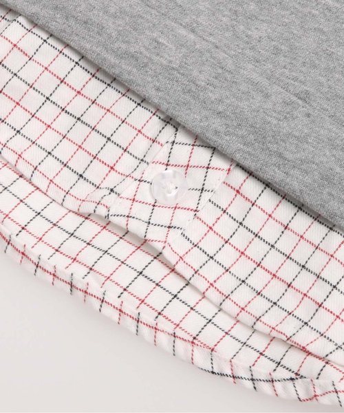 apres les cours（アプレレクール）の「レイヤード風シャツトレーナー（スウェット・キッズ・ブルー/カーキ/グレー・140/110/130/90/120/80/100）」の13枚目の写真