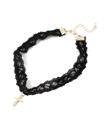 VENCEEXCHANGE | レース+クロスチャームサガリチョーカー            (チョーカー)