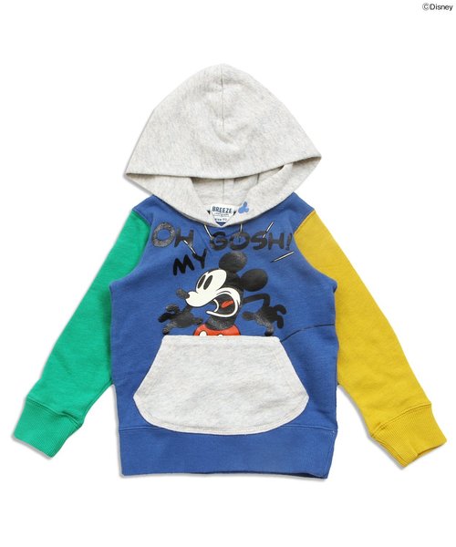 BREEZE(ブリーズ)の「Disney(ディズニー)ミッキーかぶりパーカー(パーカー・キッズ・ブルー/グレー・80/110/130/120/100/140/90/95)」の2枚目の写真