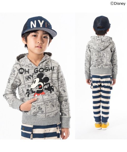 BREEZE(ブリーズ)の「Disney(ディズニー)ミッキーかぶりパーカー(パーカー・キッズ・ブルー/グレー・80/110/130/120/100/140/90/95)」の3枚目の写真