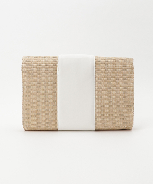 WEGO（ウィゴー）の「WEGO/フェイクレザーコンビクラッチショルダーバッグ（ショルダーバッグ・レディース・キャメル/ホワイト・FREE）」の3枚目の写真