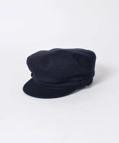 SHIPS（シップス）の「grillo:ウールマリンキャップ◇（キャスケット・レディース・ブラック/ネイビー・ONE SIZE）」の4枚目の写真