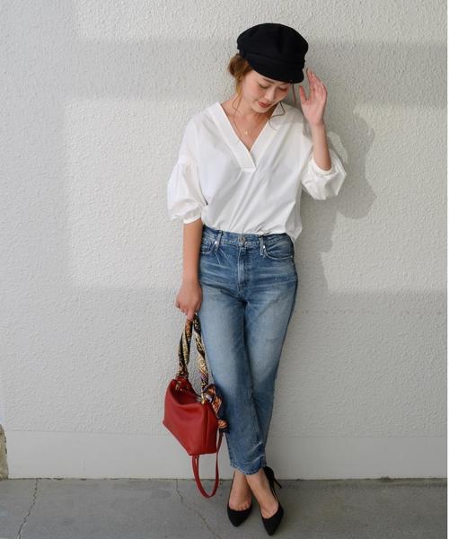 SHIPS（シップス）の「grillo:ウールマリンキャップ◇（キャスケット・レディース・ブラック/ネイビー・ONE SIZE）」の6枚目の写真