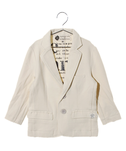 CIAOPANIC TYPY（チャオパニックティピー）の「「CIAOPANIC TYPY with Pre Organic Cotton」KID'S ポンチテーラードジャケット（テーラードジャケット・キッズ・ネイビー/ホワイト・85/105/120）」の2枚目の写真