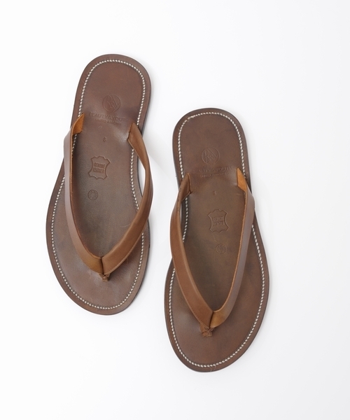 BEAUTY&YOUTH UNITED ARROWS（ビューティーアンドユースユナイテッドアローズ）の「BY∴ レザー トング サンダル12ss◆（サンダル・メンズ・ブラック/ブラウン/ダークブラウン/ナチュラル・SMALL/MEDIUM/LARGE）」の5枚目の写真