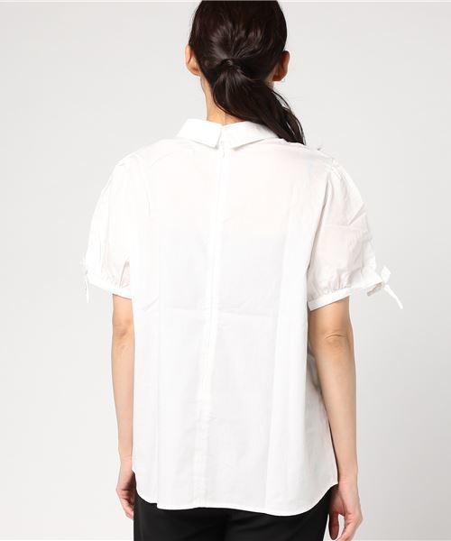 earth music&ecology（アースミュージックアンドエコロジー）の「＜もっと大きなサイズ＞衿ビジュープルオーバー（シャツ/ブラウス・レディース・オフホワイト/ネイビー・13/17）」の8枚目の写真