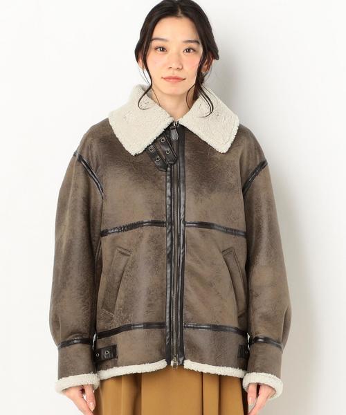 Another Edition(アナザーエディション)の「フェイクムートンB3ブルゾン(その他アウター・レディース・ブラウン・SMALL/MEDIUM)」の3枚目の写真