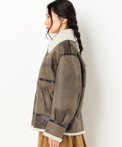 Another Edition(アナザーエディション)の「フェイクムートンB3ブルゾン(その他アウター・レディース・ブラウン・SMALL/MEDIUM)」の4枚目の写真