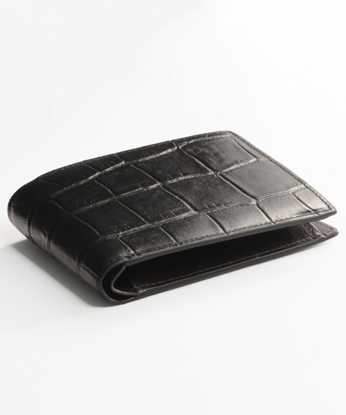 クロコダイル型押しレザー折り財布(財布)|Mia Borsa(ミアボルサ) クロコダイル型押しレザー折り財布(財布)|Mia Borsa(ミアボルサ)