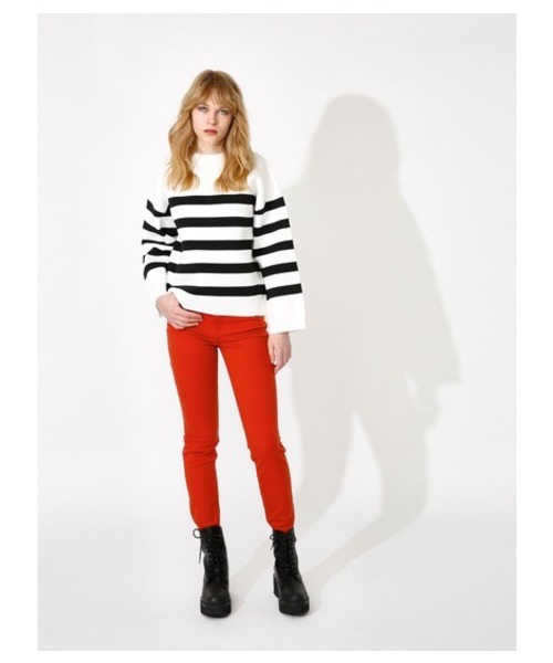 MOUSSY(マウジー)の「COLOR SKINNY PANTS(デニムパンツ)」|ワインレッド