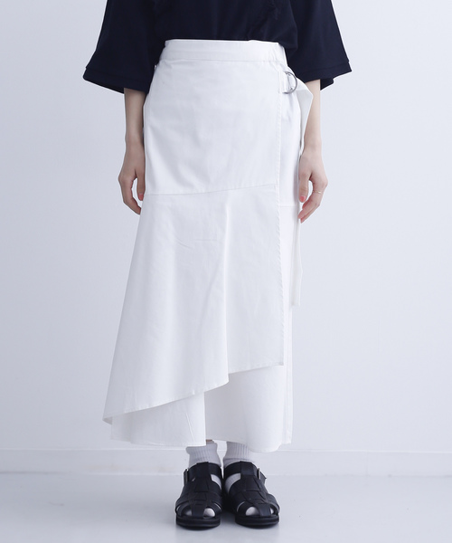 MERLOT（メルロー）の「チノラップスカート1300（スカート・レディース・オフホワイト/ベージュ/グリーン/ブラック・FREE）」の12枚目の写真