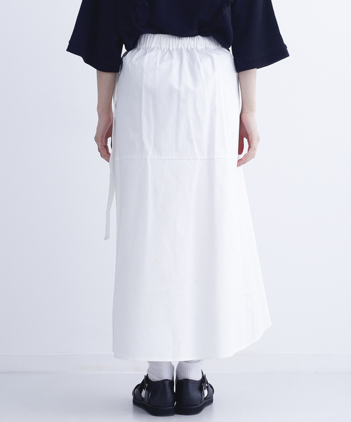MERLOT（メルロー）の「チノラップスカート1300（スカート・レディース・オフホワイト/ベージュ/グリーン/ブラック・FREE）」の10枚目の写真