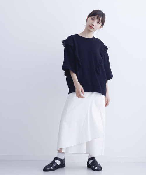 MERLOT（メルロー）の「チノラップスカート1300（スカート・レディース・オフホワイト/ベージュ/グリーン/ブラック・FREE）」の7枚目の写真