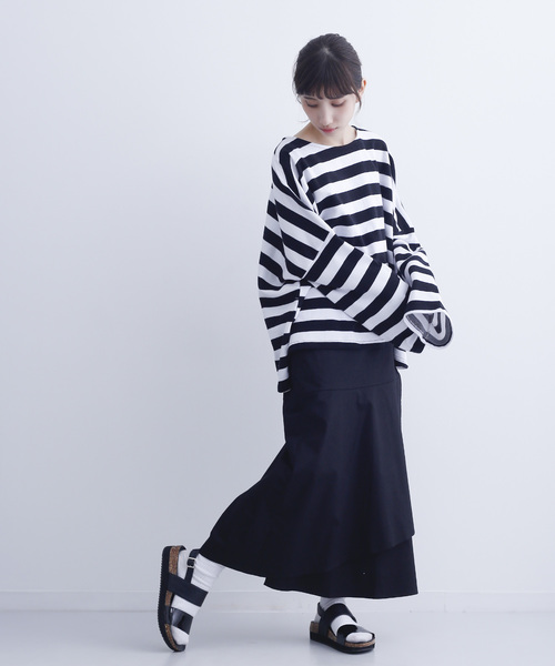 MERLOT（メルロー）の「チノラップスカート1300（スカート・レディース・オフホワイト/ベージュ/グリーン/ブラック・FREE）」の9枚目の写真