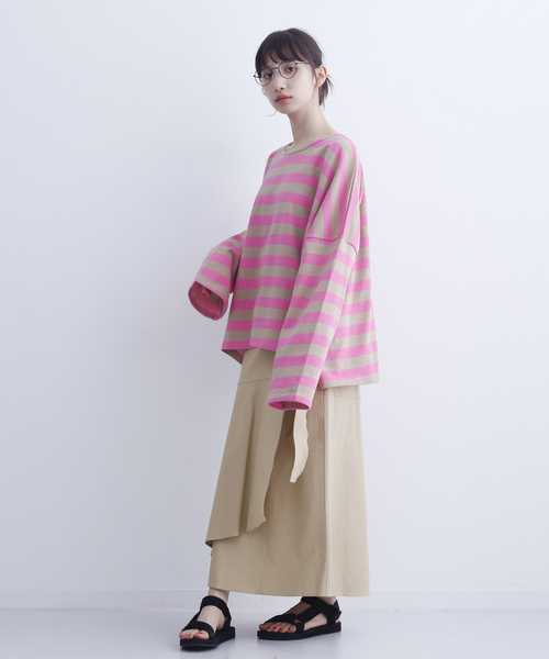 MERLOT（メルロー）の「チノラップスカート1300（スカート・レディース・オフホワイト/ベージュ/グリーン/ブラック・FREE）」の14枚目の写真