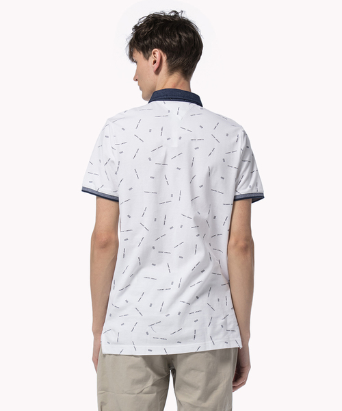 TOMMY HILFIGER(トミーヒルフィガー)の「コットンピケプリントポロ(Tシャツ/カットソー・メンズ・ネイビー/ホワイト・X-LARGE/LARGE/MEDIUM/SMALL)」の4枚目の写真
