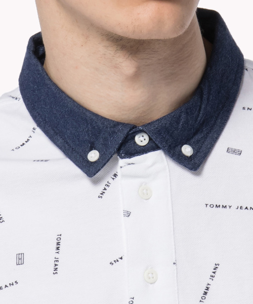 TOMMY HILFIGER(トミーヒルフィガー)の「コットンピケプリントポロ(Tシャツ/カットソー・メンズ・ネイビー/ホワイト・X-LARGE/LARGE/MEDIUM/SMALL)」の5枚目の写真