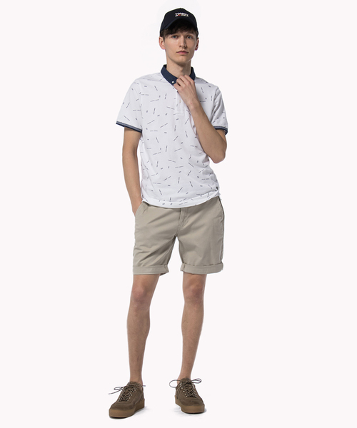 TOMMY HILFIGER(トミーヒルフィガー)の「コットンピケプリントポロ(Tシャツ/カットソー・メンズ・ネイビー/ホワイト・X-LARGE/LARGE/MEDIUM/SMALL)」の3枚目の写真