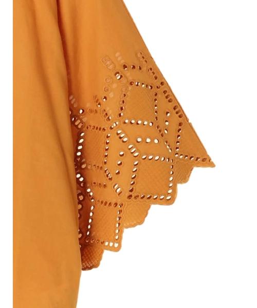 earth music&ecology（アースミュージックアンドエコロジー）の「・エンブロイダリーポンチョ ●（シャツ/ブラウス・レディース・オフホワイト/イエロー/ブラック/ネイビー/ベージュ系その他/ダークグリーン・FREE）」の16枚目の写真