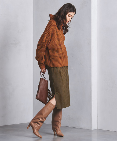 UNITED ARROWS（ユナイテッドアローズ）の「UBCS T/R フロッキードット タイトスカート（スカート・レディース・ブラック/ブラウン・34/40/38/36）」の10枚目の写真