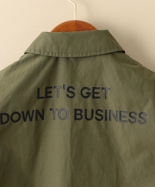 green label relaxing(グリーンレーベルリラクシング)の「【キッズ】ロゴプリントコーチジャケット(ブルゾン・キッズ・オリーブ/ネイビー・135/125/105/115)」の4枚目の写真