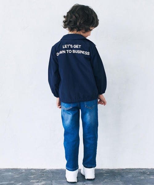 green label relaxing(グリーンレーベルリラクシング)の「【キッズ】ロゴプリントコーチジャケット(ブルゾン・キッズ・オリーブ/ネイビー・135/125/105/115)」の3枚目の写真