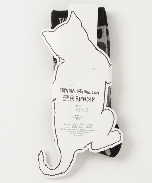 RIPNDIP(リップンディップ)の「RIPNDIP/リップンディップ/NERM CAMOソックス(ソックス/靴下・レディース・ブラック/カモフラージュ・FREE)」の3枚目の写真