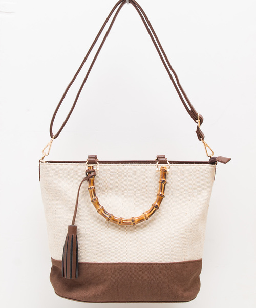 HVC(エイチブイシー)の「Rana Sacs / 2wayバンブー綿ハンドルバッグ(ハンドバッグ・レディース・ブラック/ブラック系その他/ブラウン系その他・FREE)」の19枚目の写真