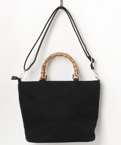 HVC(エイチブイシー)の「Rana Sacs / 2wayバンブー綿ハンドルバッグ(ハンドバッグ・レディース・ブラック/ブラック系その他/ブラウン系その他・FREE)」の4枚目の写真