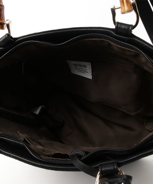 HVC(エイチブイシー)の「Rana Sacs / 2wayバンブー綿ハンドルバッグ(ハンドバッグ・レディース・ブラック/ブラック系その他/ブラウン系その他・FREE)」の5枚目の写真