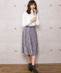 【Jewelobe/ ジュエローブ】タートルネック リブニット トップス