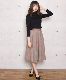 【Jewelobe/ ジュエローブ】タートルネック リブニット トップス