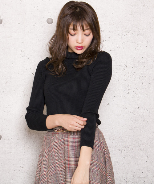 LUGG NAGG(ラグナグ)の「【Jewelobe/ ジュエローブ】タートルネック リブニット トップス(ニット/セーター・レディース・ホワイト/ブラック/ブラウン/グレー/グリーン・FREE)」の7枚目の写真