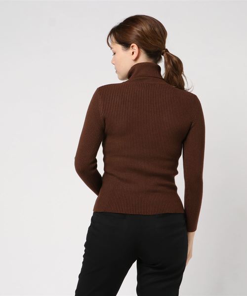 LUGG NAGG(ラグナグ)の「【Jewelobe/ ジュエローブ】タートルネック リブニット トップス(ニット/セーター・レディース・ホワイト/ブラック/ブラウン/グレー/グリーン・FREE)」の12枚目の写真